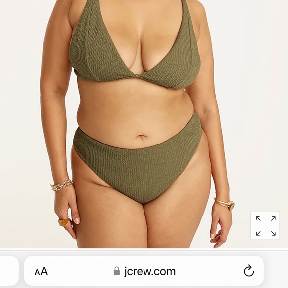 J. Crew textured plunge bikini (top & bottom) - Picture 1 of 5